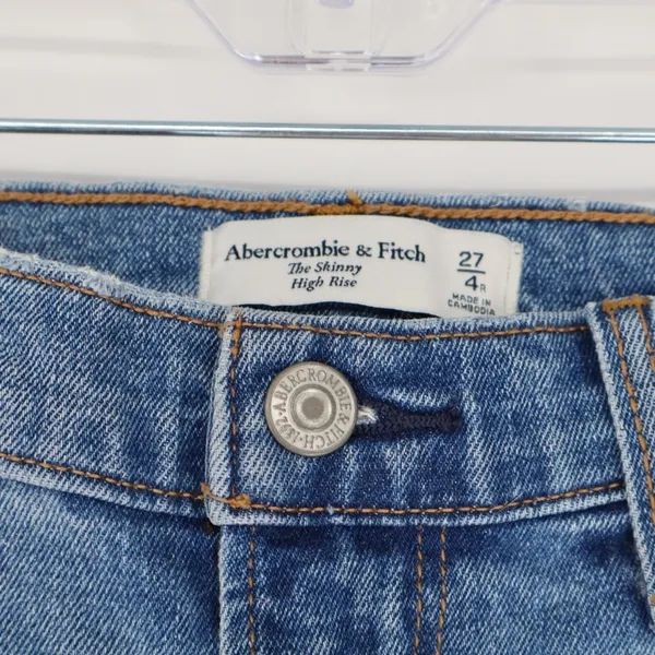 Abercrombie & Fitch Women's The Skinny High Rise Medium Wash Jean Size 4 Regular - Image 4