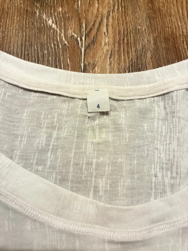Lululemon White Sheer Burnout Long Sleeve Top Size 4 - Image 5