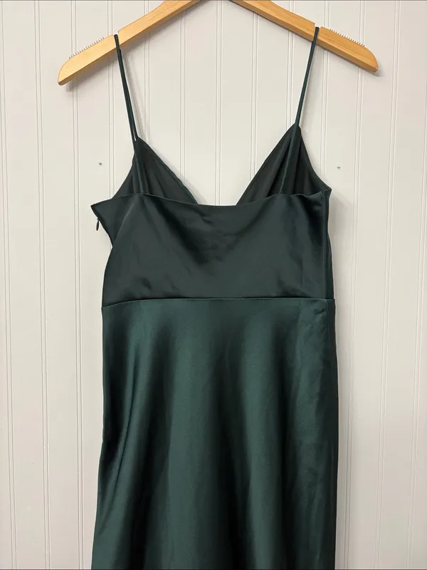 BHLDN Sleeveless Maxi Formal Dress Women Size 4 Dark Green - Image 2
