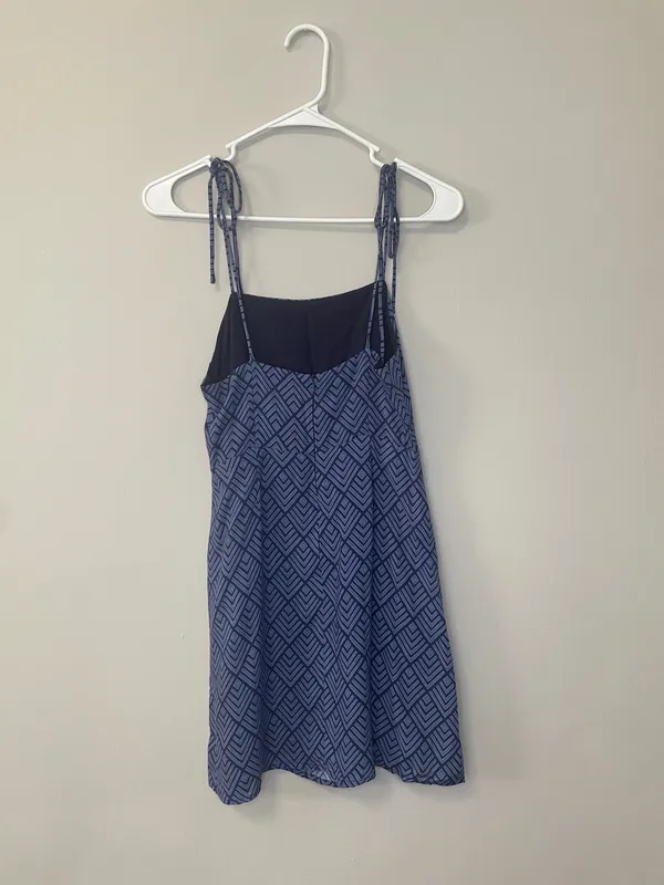 NWOT Lulu's Cambria Blue Print Mini Dress - Image 4