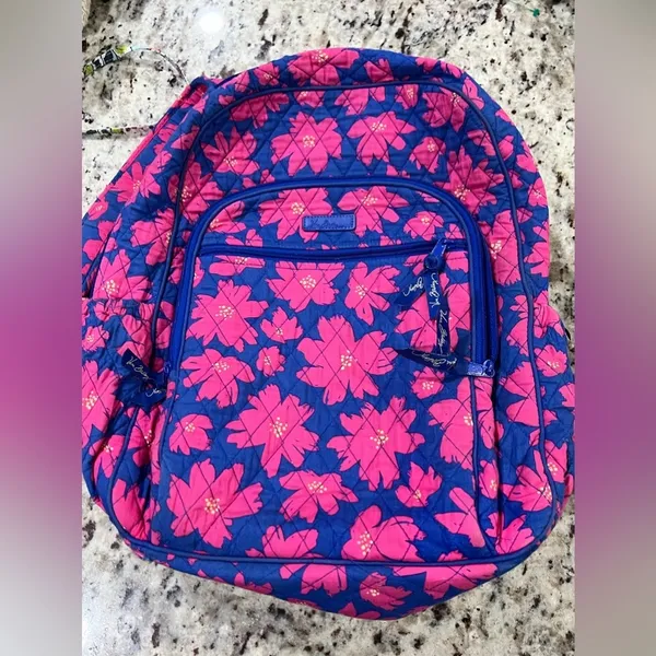 Vera Bradley Women's Signature Cotton Campus Tech Backpack, Art Poppies - Image 4