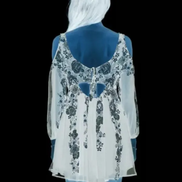 Free People large Penny Lover Mini Dress in Raven Combo L - Image 3