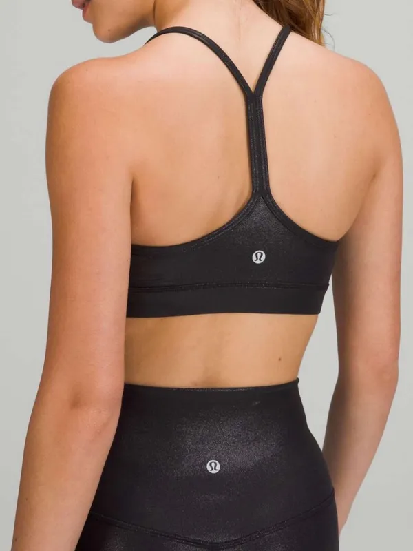 lululemon athletica Black Shimmer Strappy Sports Bra - Image 2