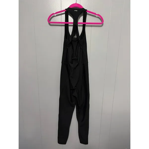 Abercrombie & Fitch YPB Black SculptLux Open Back Athletic Fitted Jumpsuit S - Image 4