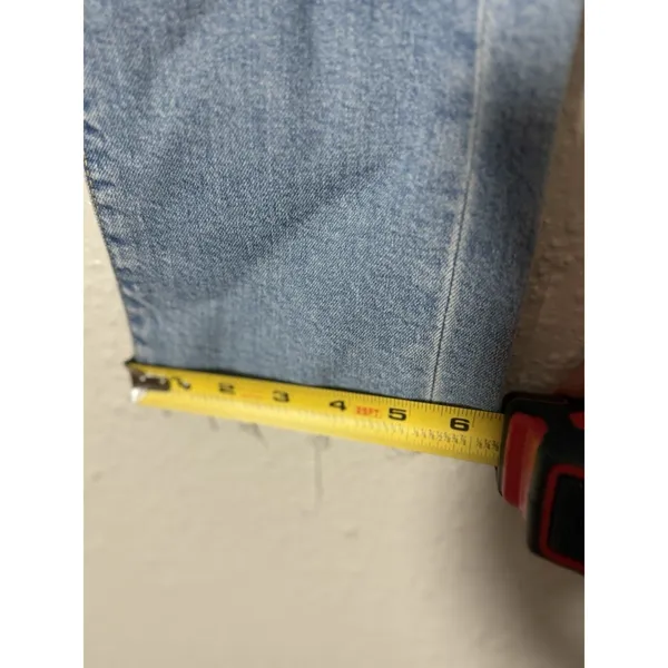 Levi's Women's Wedgie Straight Distressed Button-Fly Blue Jeans size 24 - Image 5