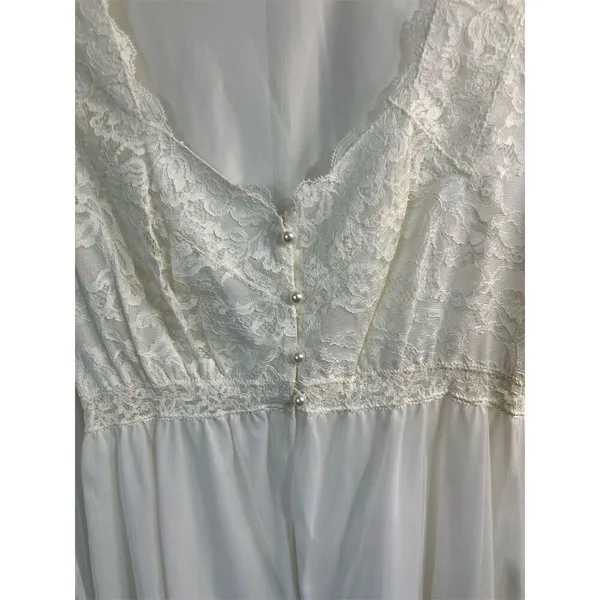 Olga Ivory Lace Nightgown Peignoir Set Size 34M Chemise Vintage, Lace, Wedding - Image 2