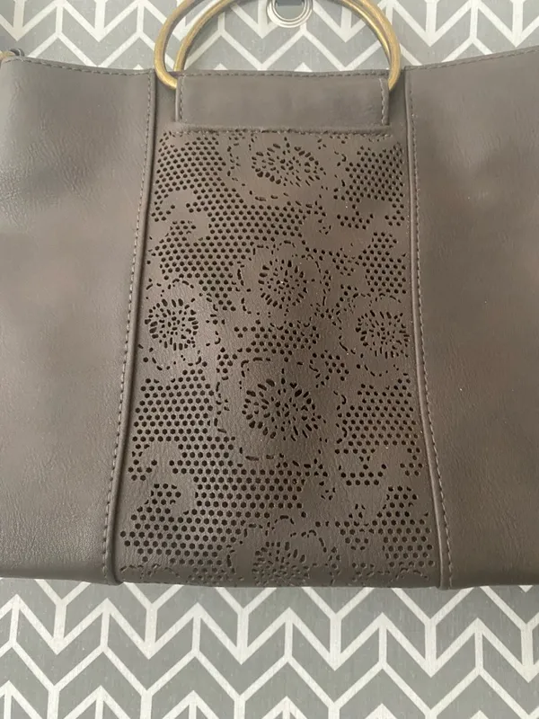 New With Tag Brown Faux Leather Small Handbag. - Image 2