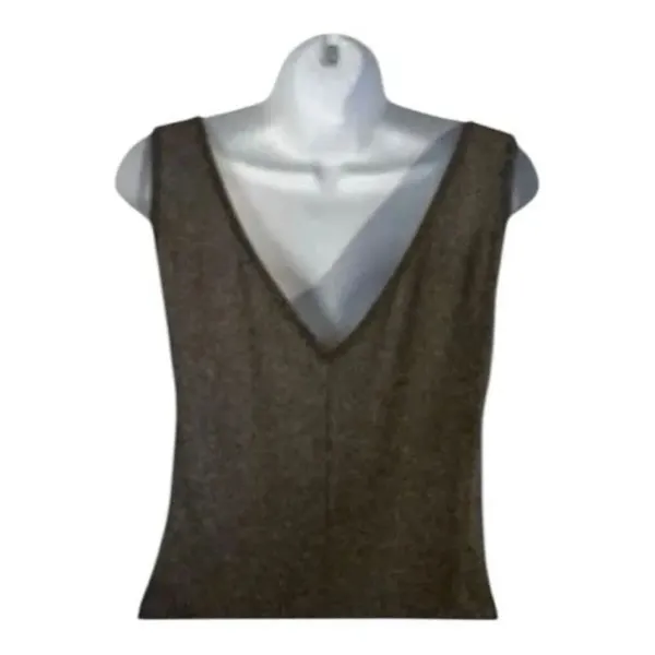 Women Grey Black Sleeveless Jumpsuit Size M Skinny Leg Stretch Romper Scoop Neck - Image 6