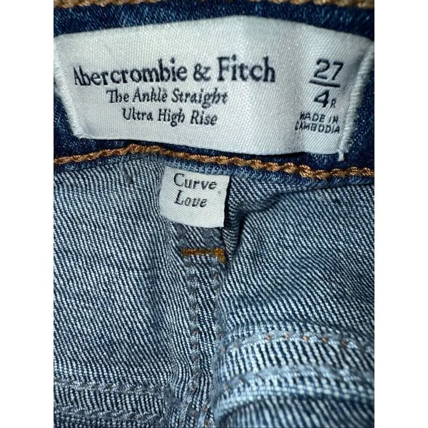 Abercrombie & fitch curve love the ankle straight ultra high rise 4/27 #714 - Image 6