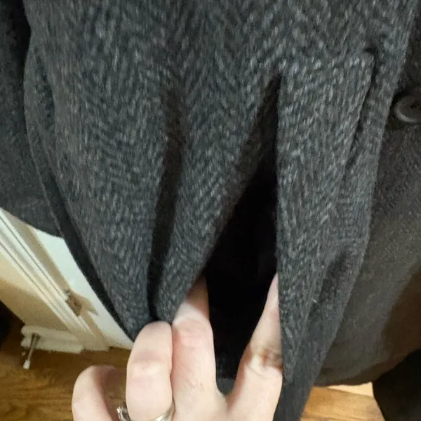 Sophisticated Dark Gray Trench Coat Black Size XL - Image 6