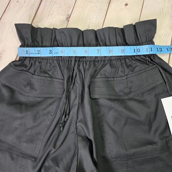 Girlfriend Collective Black Cora Pocket‎ Shorts Paperbag Waist Cargo XXS - Image 7