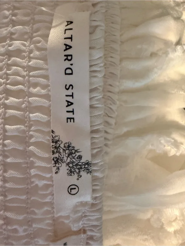 Altar'd State White Strapless Floral Embossed Mini Dress - Image 5