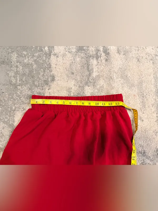 Timing Red Smocked-Waist Circle Mini Skorts - Image 6