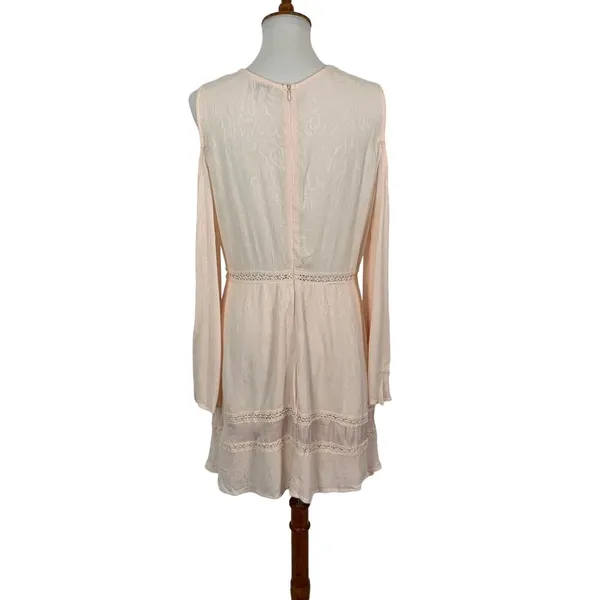 Lovefire‎ Pink Cold Shoulder Long Sleeve Dress XL Boho Feminine Flowy - Image 5