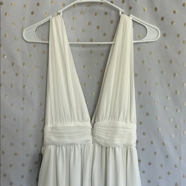 Lulu's Elegant White Maxi Dress - Image 3