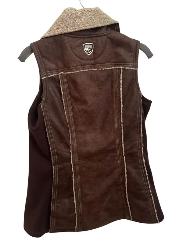 Kuhl Women's Dani Sherpa Vest in brown Medium - Image 3