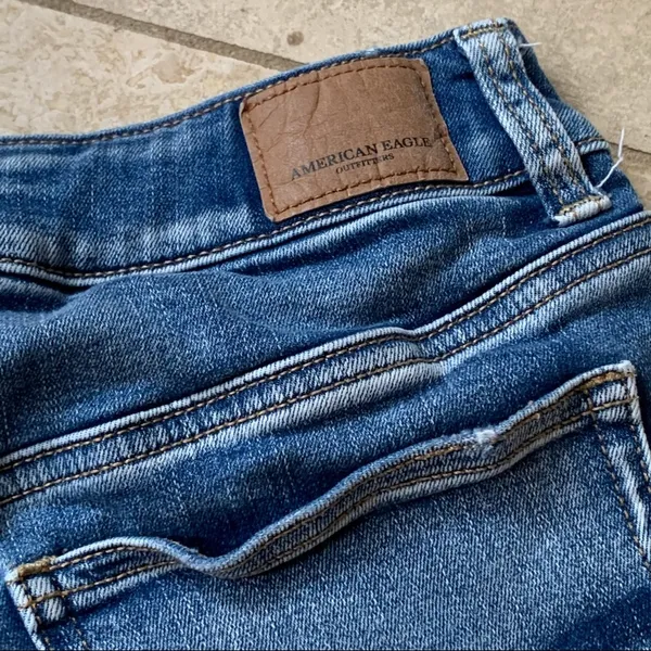 American Eagle Distressed Stretch Denim Skirt 6 - Image 5