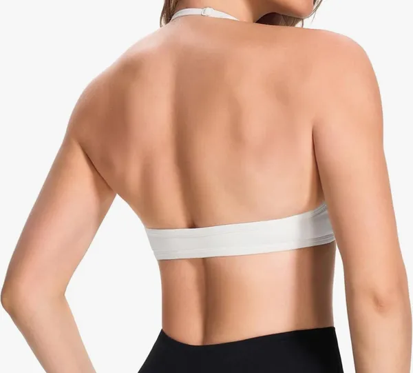 Halter sports bra White - Image 2