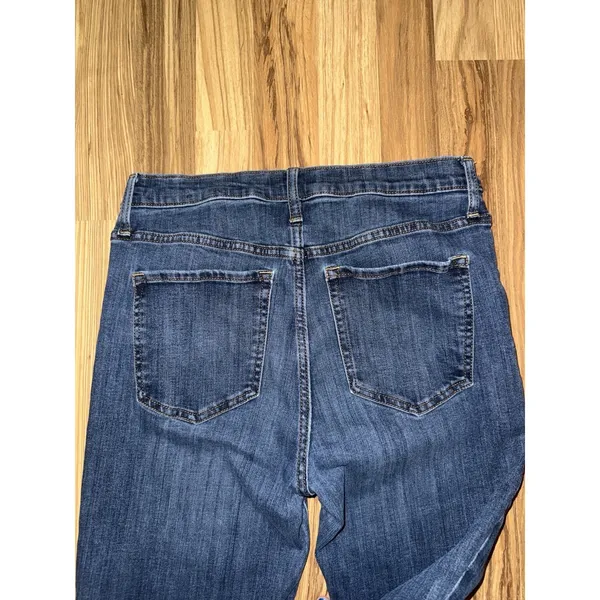 Women's GAP Women's 6 28 Denim High‎ Rise Skinny Dark Blue Jeans - Image 6
