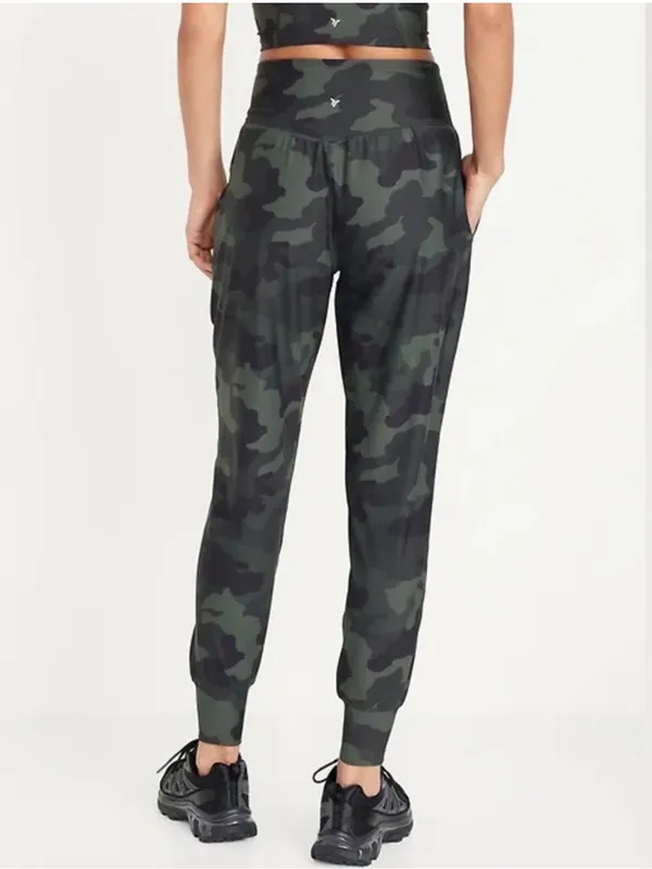 Old Navy Powersoft High-Rise Camo Jogger Olive & Black Athletic Women’s Size Med - Image 3