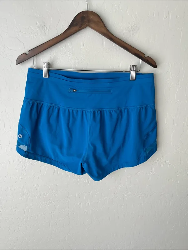 Lululemon Pace Perfect Athletic Shorts Whirlpool Blue Size Women’s 10 - Image 4