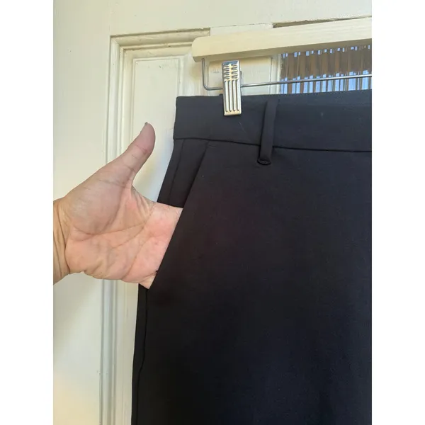 Gap Black High Rise Straight Leg Trousers Pants Size Medium Tall 856989-01-1 New - Image 6