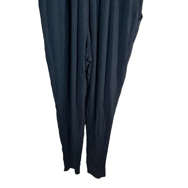 Aerie Jumpsuit Womens Size M Black Sleeveless Racerback Drawstring Waist Casual‎ - Image 8