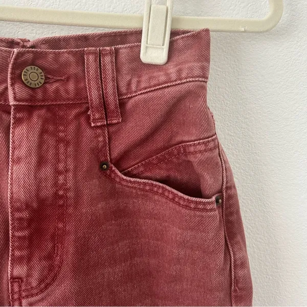 BDG Red Issa High Waisted Cowboy Jeans - Image 3