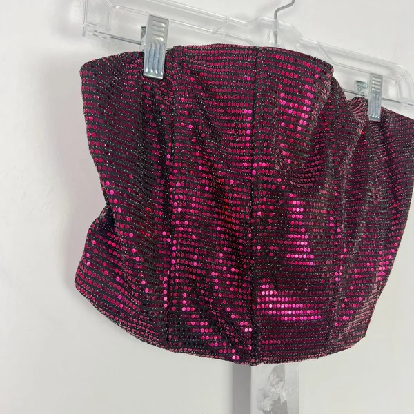 NWT Sincerely Jules Sequin Corset Crop Top Removable Straps Size Large L NEW - Image 2