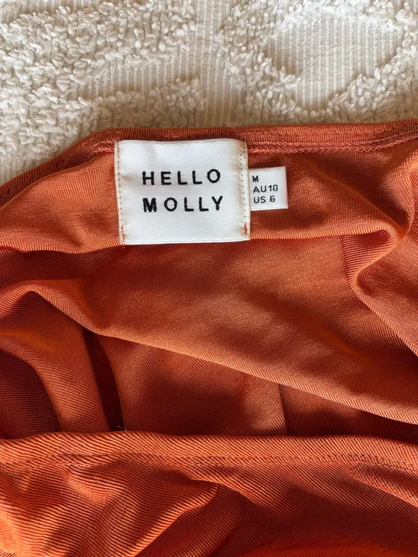 Hello Molly Mini Dress Orange - Image 4