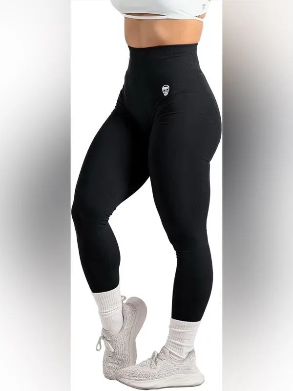 GYMREAPERS Black Infinity Seamless Leggings Size XL - Image 5