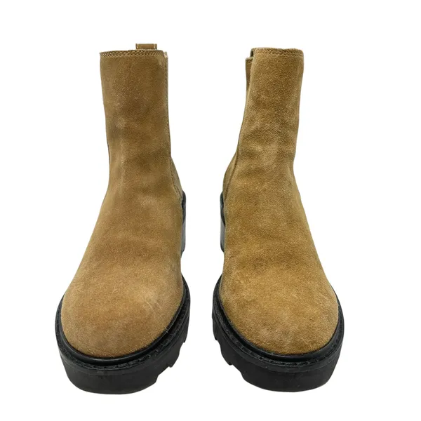 Madewell The Gwenda‎ Platform Ankle Boot Chunky Platform Suede Tan Size US 7 - Image 3