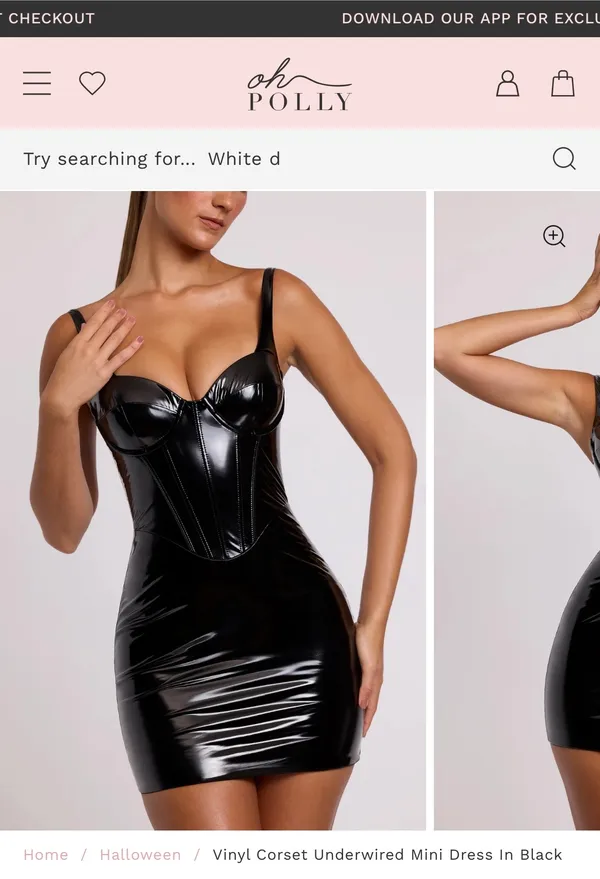Oh Polly Mini Dress Black - Image 2