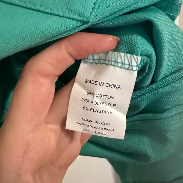 Teal V-Neck Short Sleeve Short T-Shirt Romper - Image 3