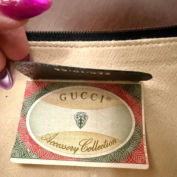 GUCCI GG Supreme Pouch PVC Black Gray 89 01 029 - Image 5