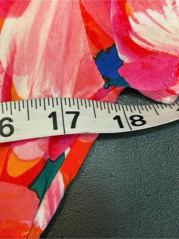 Abel the Label floral print dress with smocked waist and a high-low hem size M - Image 8