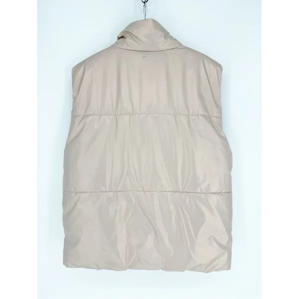 Fabletics Oversized Reversible Puffer Vest Women's Size L Pink Tan Gorpcore‎ - Image 3