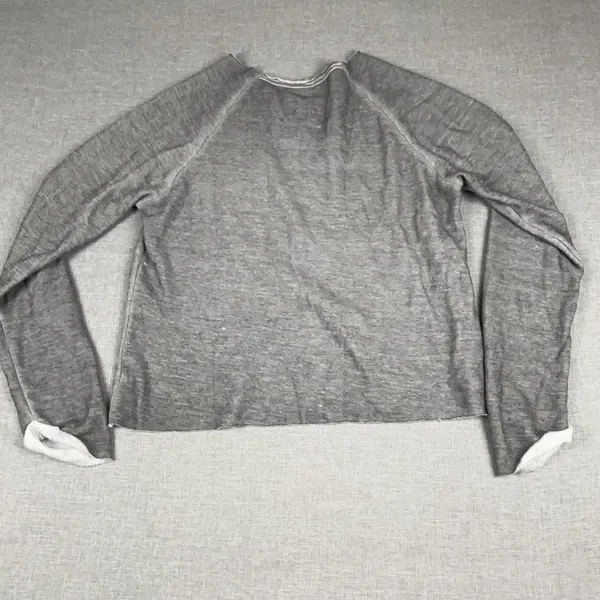 Wildfox T-Shirt Womens M Gray Crew Neck Long Sleeve Fleece I'm Terrific Hearts - Image 7