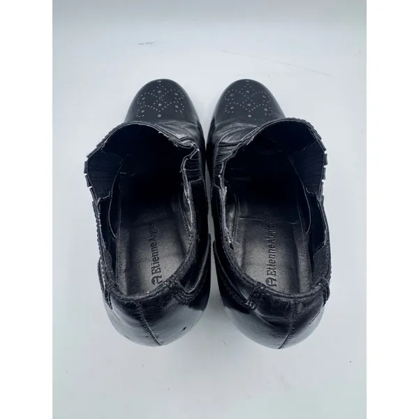Etienne Aigner 8 Black Booties Women's Heeled Ankle Boots Oxford Brogue Detail‎ - Image 4