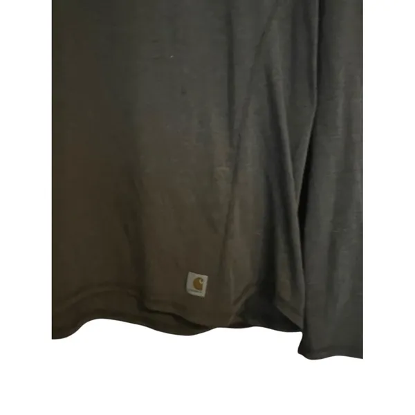 Carhartt Women's For1/4 Zip Lightweight Pullover Olive Green - Image 5