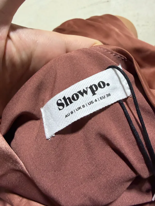Showpo NWT felt so happy One-Shoulder dusty rose Dress MSRP$130 4 - Image 6