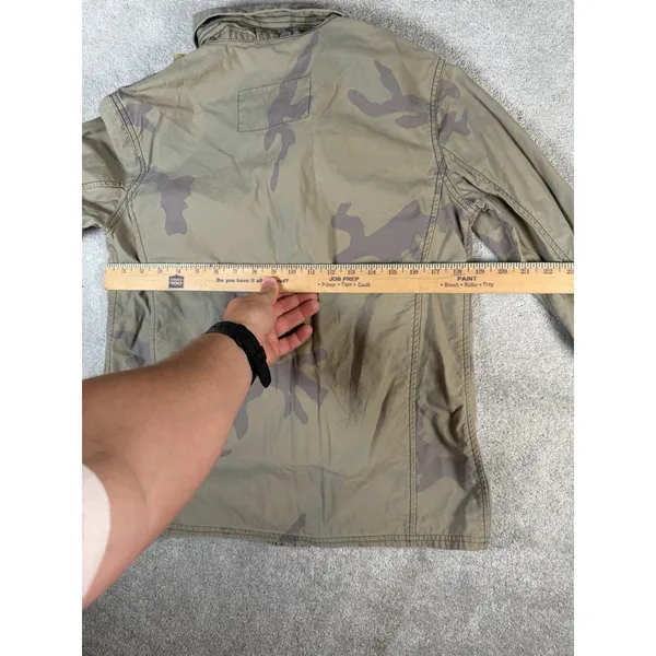 Hollister Vtg Womens Camo Cargo Utility Field Jacket‎ Cotton Size Lg Military - Image 9