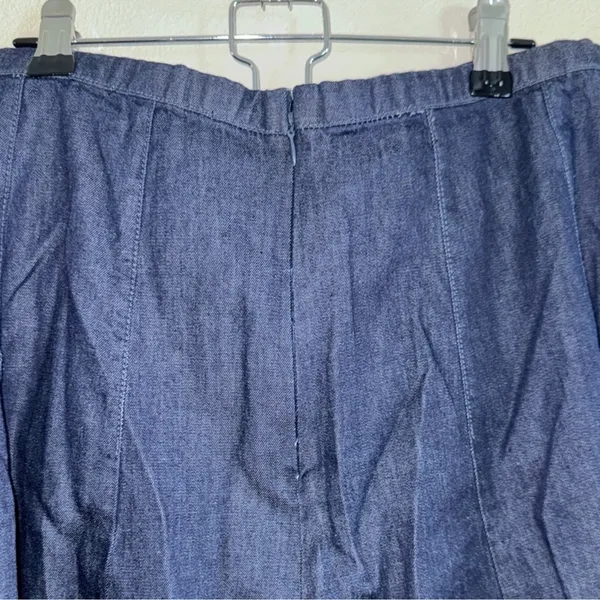 Alter’d State Denim Mini Skirt A-Line Frayed Hem Blue L NWOT - Image 6
