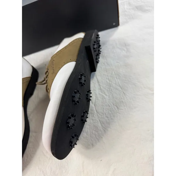 FootJoy Green-Joys Womens Golf Shoes 6.5‎ N White Tan Saddle Oxford 48802 - Image 11