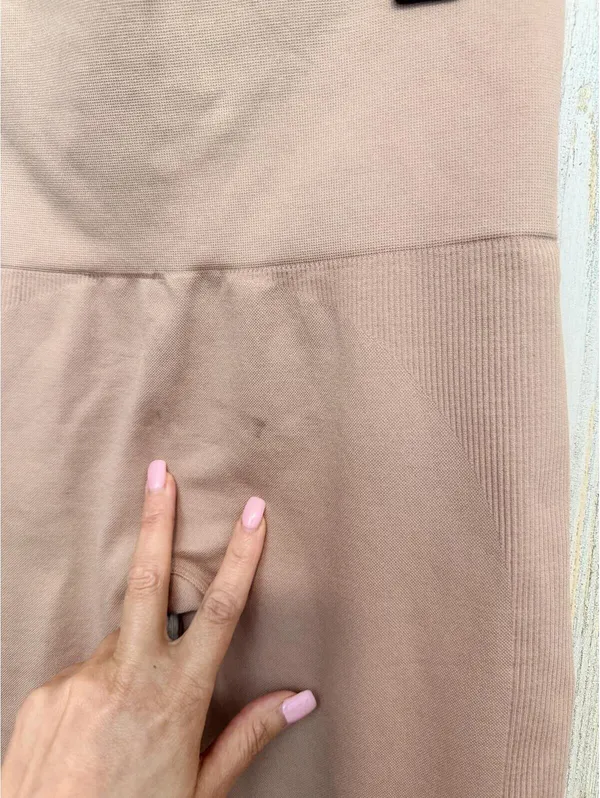 Set Active Women's Medium Nude High Waist Leggings (FLAW) - Image 3