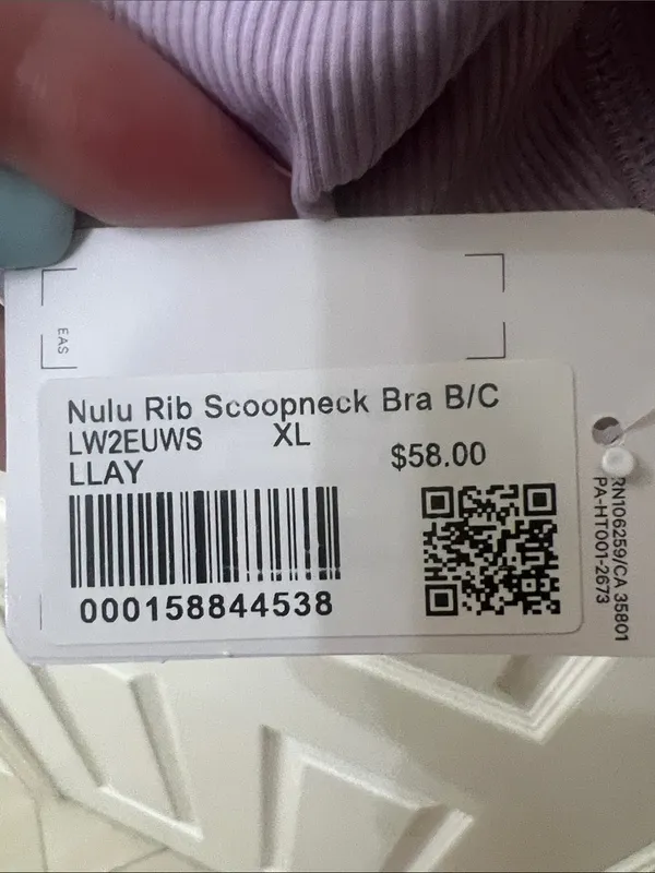 Lululemon Nulu Ribbed Scoop Sports Bra B/C in Lilac Play - Image 5