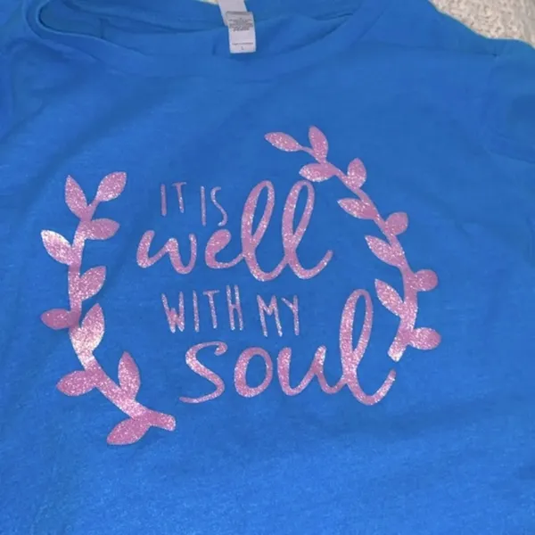 Next level apparel It is well with my soul graphic top size large - Image 4