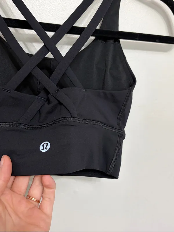 Lululemon Energy Long Line Bra in Black - Size 2 - Image 5