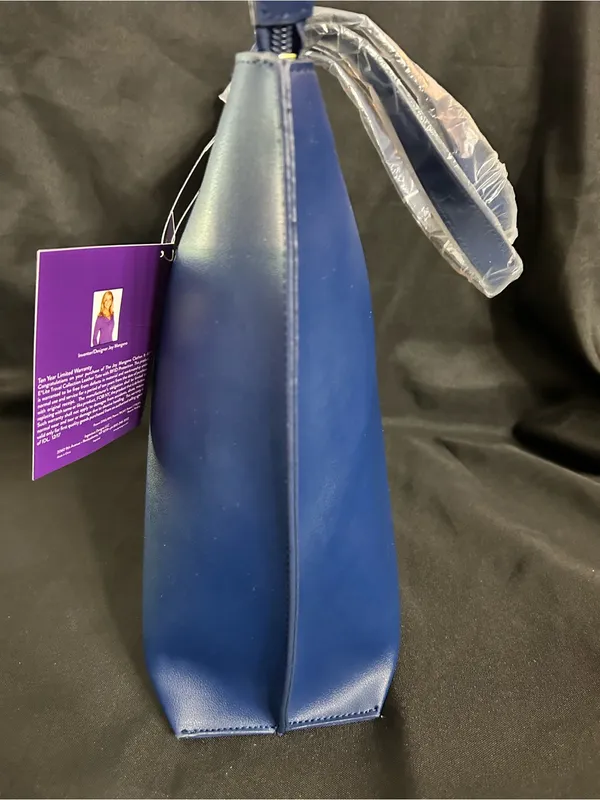 Joy Mangano Leather Structured RFID Navy Blue Tote Bag Women’s Tote NWT - Image 13