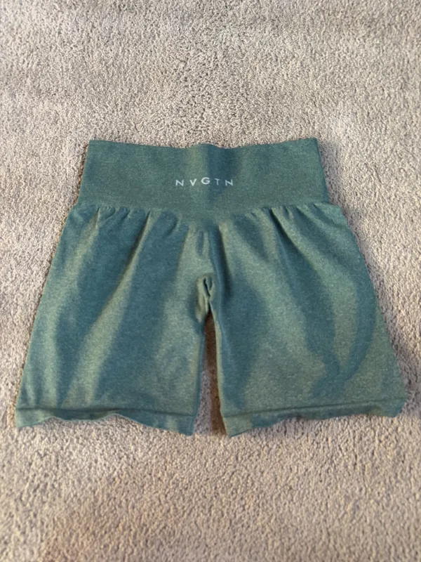 NVGTN Green Seamless Biker Shorts – Size Medium - Image 3